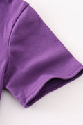 Purple LSU tiger sequin top for kids, perfect for game day.