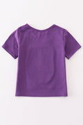 Purple LSU tiger sequin top for kids, perfect for game day.