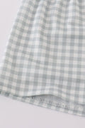 Green boy's outfit with playful chicken applique, perfect for casual playtime.