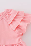 Pink summer floral print set featuring a breezy top and matching shorts.