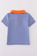 Blue striped button-down shirt with Florida Gators embroidery, perfect for kids' game day.