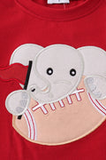 Adorable Alabama elephant football applique set for kids, perfect for game day fun.