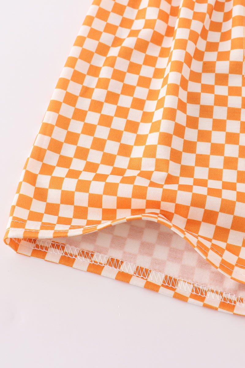 Orange Tennessee applique set from Sandilake Clothing, featuring playful state-themed design.