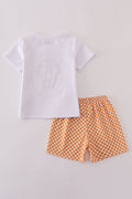Orange Tennessee applique set from Sandilake Clothing, featuring playful state-themed design.