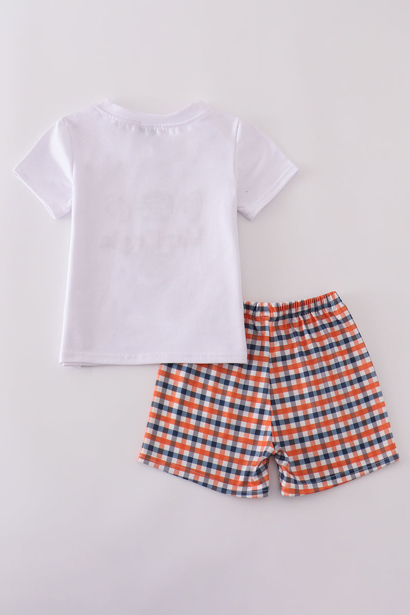 White Auburn War Eagle embroidery set with playful, colorful designs for kids.