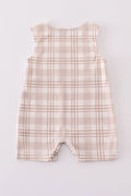 Khaki jonjon with playful hunting embroidery, perfect for adventurous little ones.