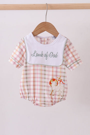 Lawb of god applique plaid bubble