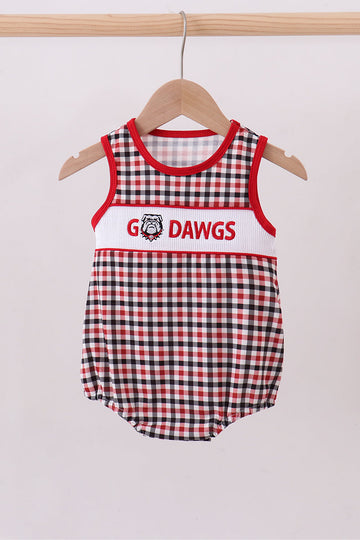 Georgia go dawgs embroidery plaid bubble