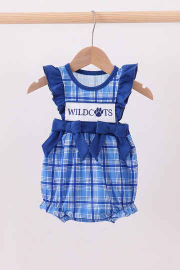 Kentucky Wild Cats smocked plaid ruffle bubble