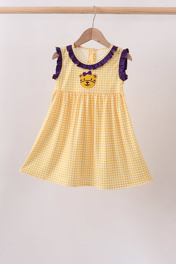 Purple LSU Tiger Applique Dress