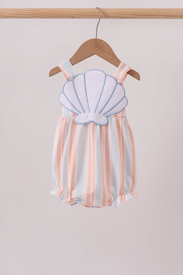 Seashell Stripe Appliqué Bubble