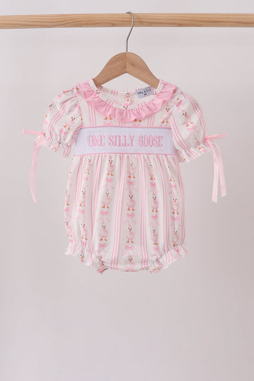 Pink Goose Smocked Bubble