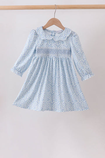 Lavender Floral Smocked Dress