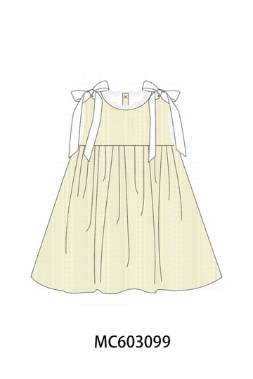 Beige Jacquard Lace Dress