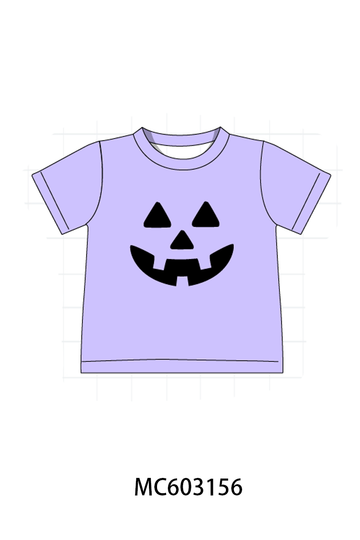 Purple Jack-O-Lantern Applique Top