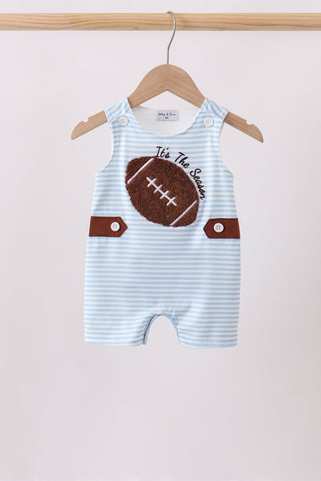 Blue Stripe Football French Knot Jon Jon