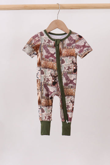 Forest Hunting Bamboo Romper