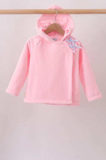 Pink Fleece Bow Coat