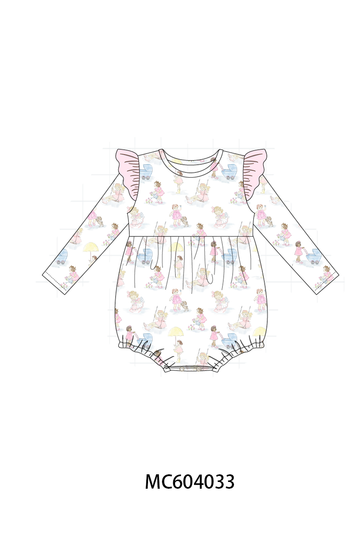 Pink all day adventure ruffle bubble
