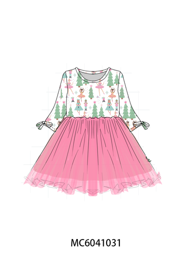 Pink Christmas Tree Tulle Dress