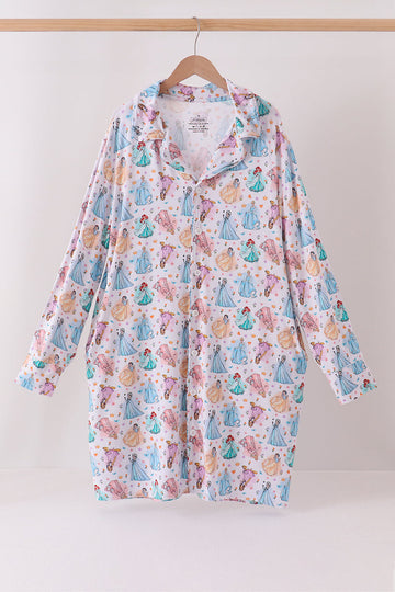 Blue princess bamboo mom gown