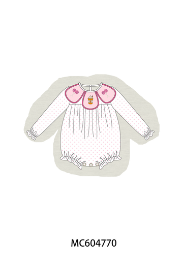 Pink french knot dot bubble