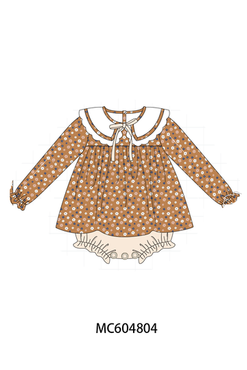 Fall floral print bubble