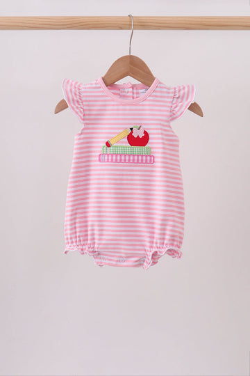 Pink Apple Pencil Embroidery Bubble