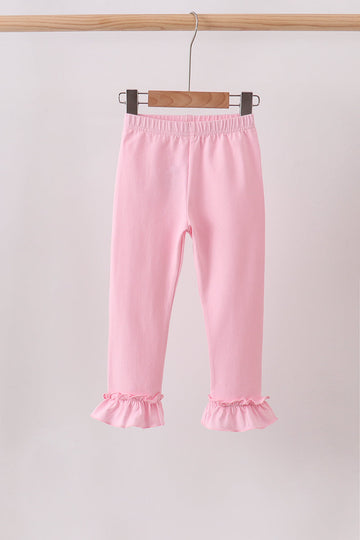 Pink ruffle pants