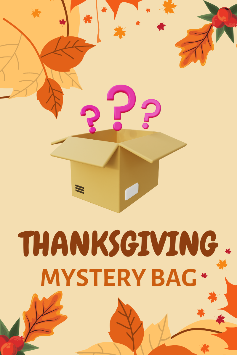 Thanksgiving-themed children's clothing assortment with festive patterns and playful designs.